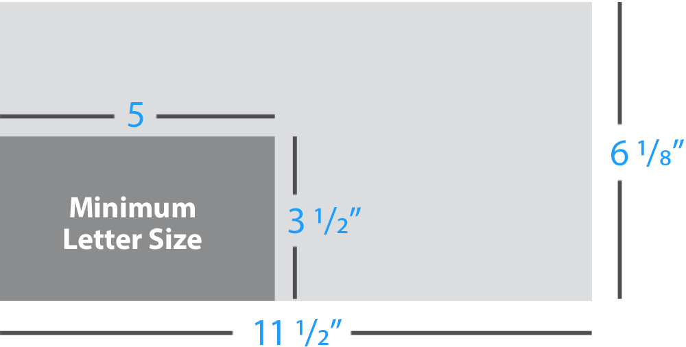 example image of dimensions for an envelope