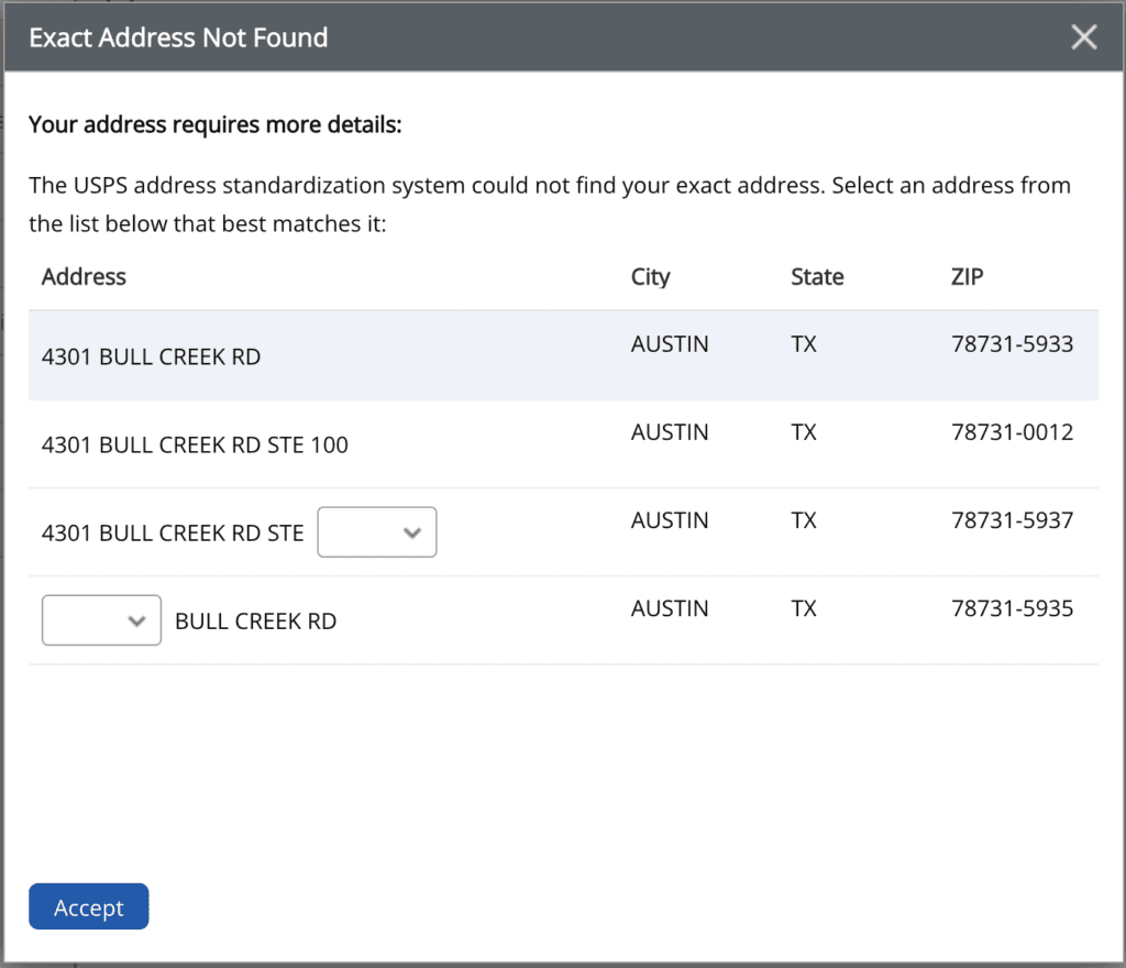 USPS Address Cleansing and Verification