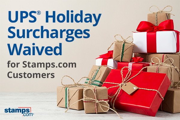 UPS Holiday Surcharges Waived for Stamps.com Customers