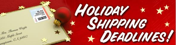 USPS Holiday Online Shipping Deadlines
