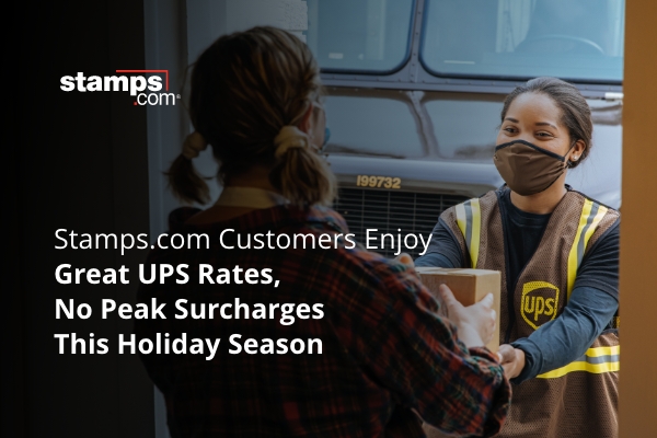 UPS Offers Great Rate Discounts, No Peak Surcharges for Stamps.com Customers