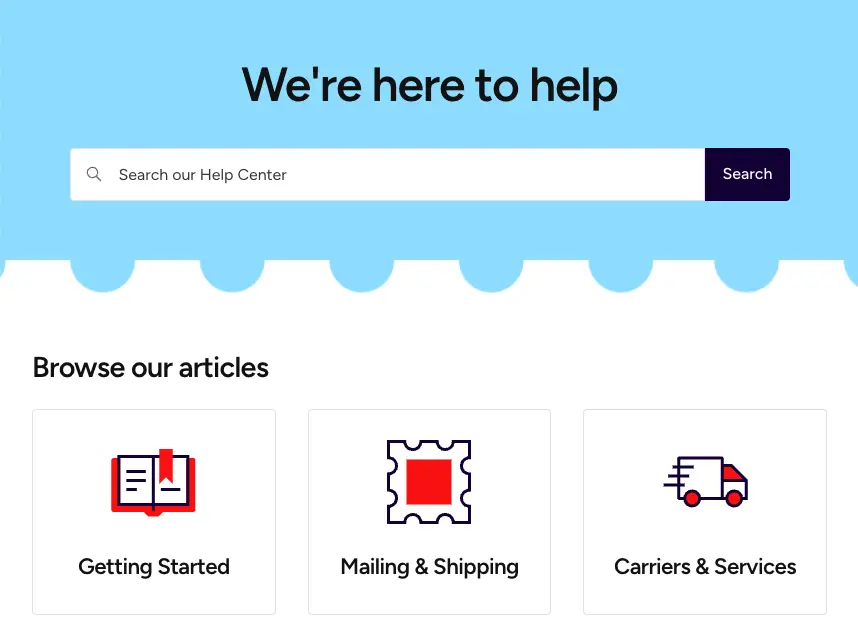 Stamps.com help center