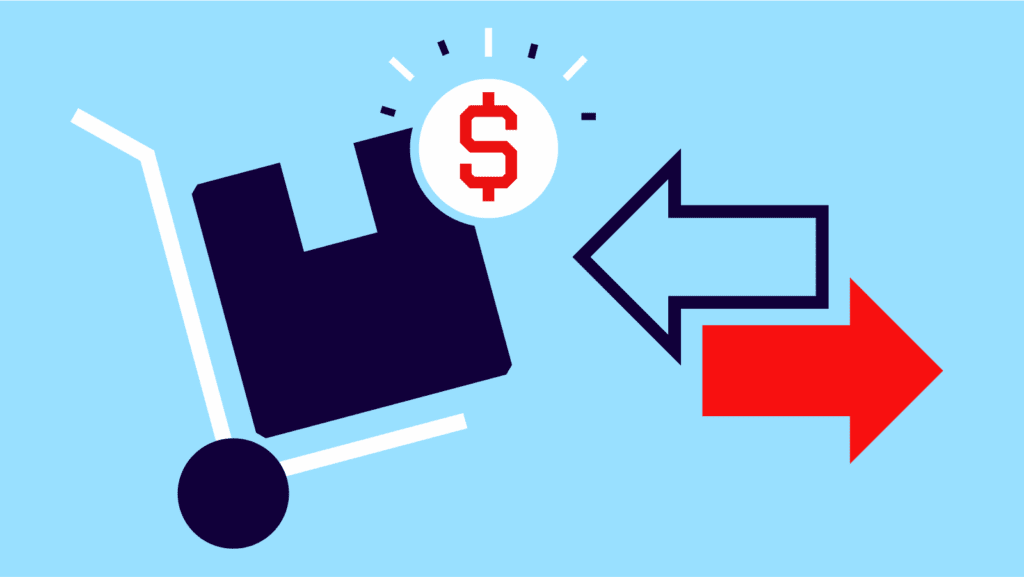 dolly and money icon